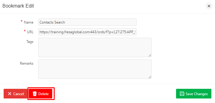 Steps to access the list of favorites without Masters module in the FRESA application. 5 (2)